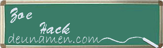 Zoe Hack Visitenkarte